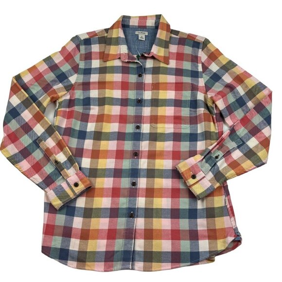 L.L. Bean Tops - L.L. Bean BeanFlex All-Season Long Sleeve Flannel Shirt Women's Size Small Reg